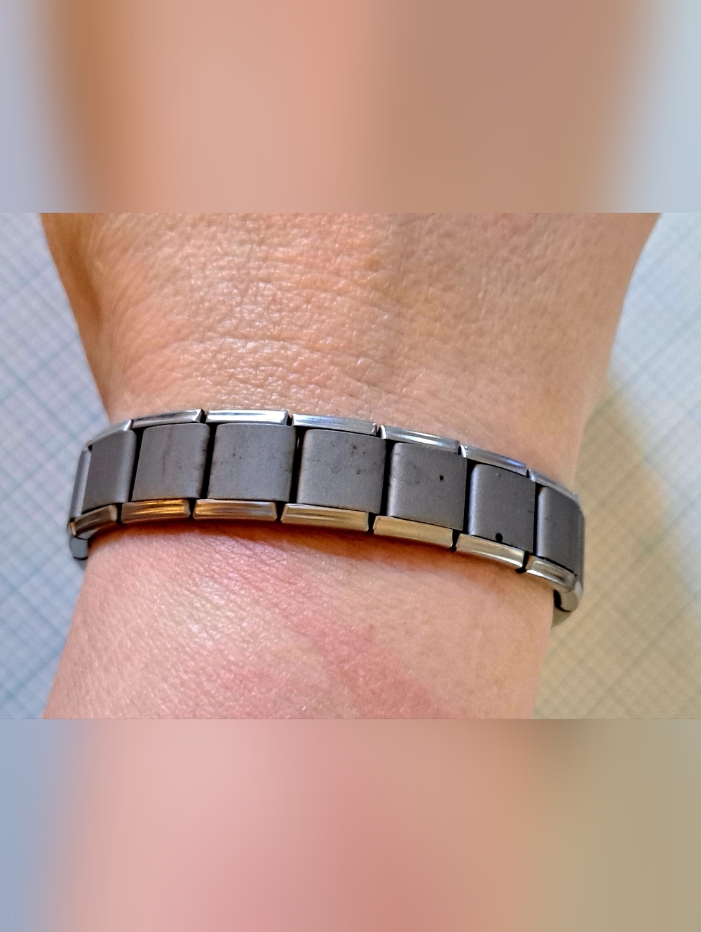 Stainless Steel Two-Tone Watch Bracelet - Platinum & Silver